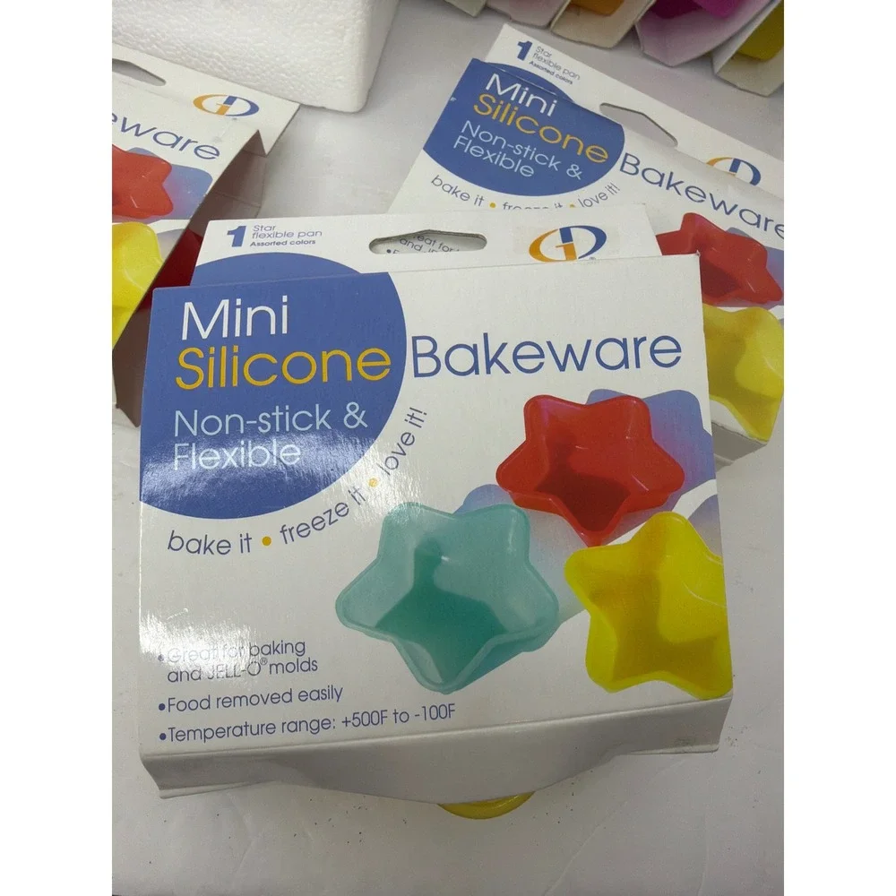 Silicone Mold Lot Global Decor Mini Bakeware & Progressive Heart Star Ice Trays